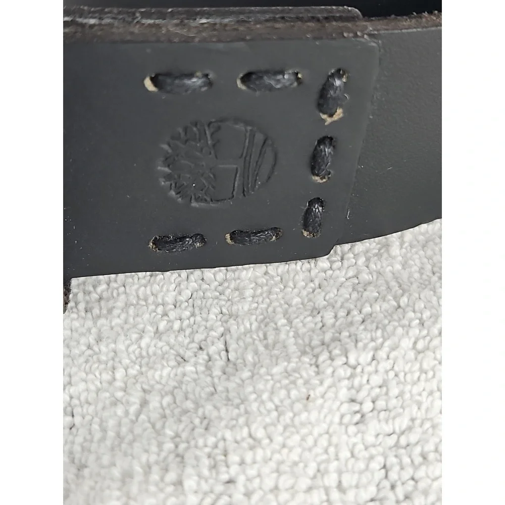 TIMBERLAND Unisex Plain‎ Black Genuine Leather Belt w/ Buckle Size 34 NEW